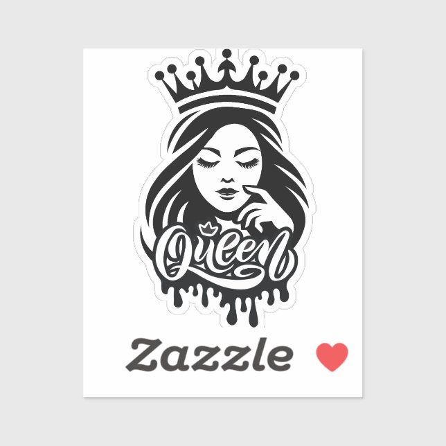 Queen Design – Elegant Royal Crown Sticker (Sheet)