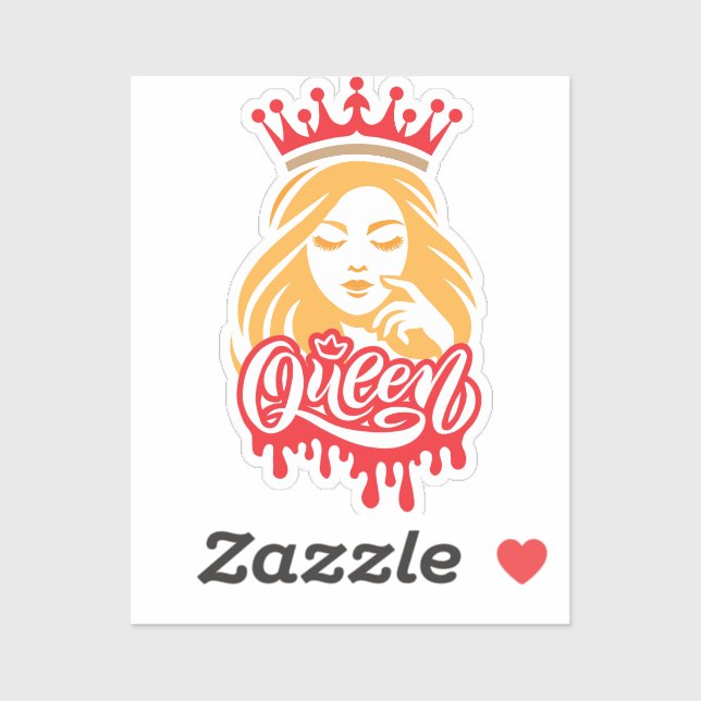 Queen Design – Elegant Royal Crown Sticker (Sheet)