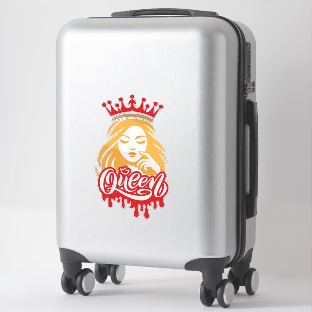 Queen Design – Elegant Royal Crown Sticker (Suitcase)