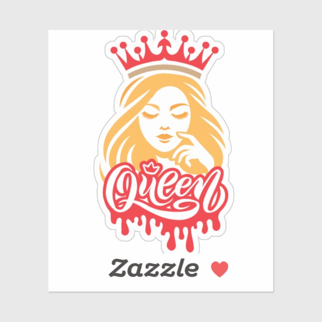 Queen Design – Elegant Royal Crown Sticker (Sheet)