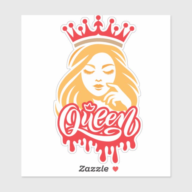 Queen Design – Elegant Royal Crown Sticker (Sheet)