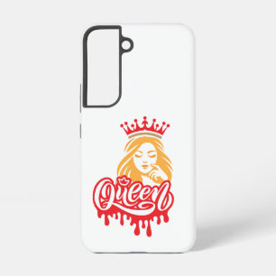 Queen Design – Elegant Royal Crown Typography for  Samsung Galaxy S22 Case