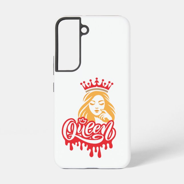 Queen Design – Elegant Royal Crown Typography for  Samsung Galaxy Case (Back)