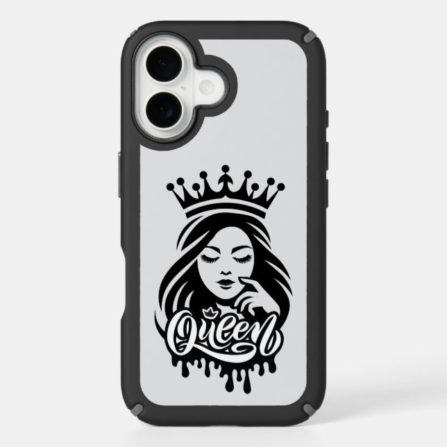 Queen Design – Elegant Royal Crown Typography for  Speck iPhone Case (Front)