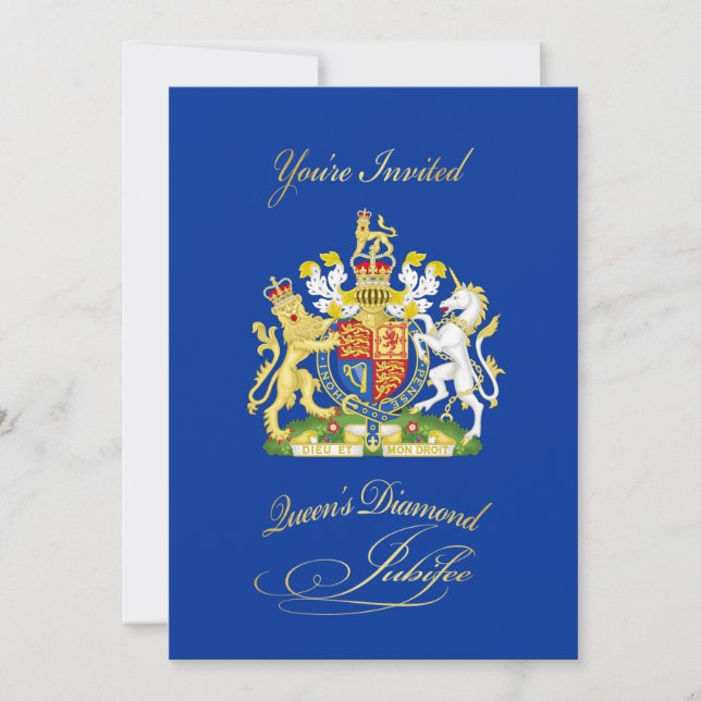 Queen Diamond Jubilee Party Invitation (Front)