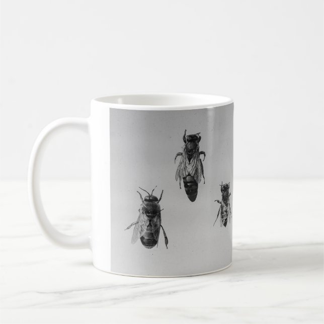 Queen Drone Worker Bee Keeping Apiology Apiarist Coffee Mug (Left)