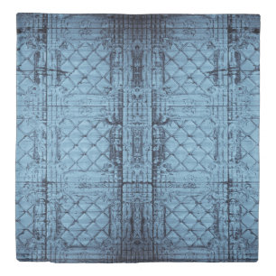 Queen Duvet Cover Rustic Tin Panel Ceiling Country