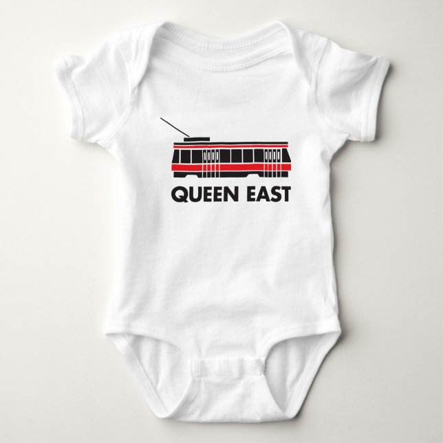 Queen East (Toronto) Streetcar Baby Bodysuit (Front)