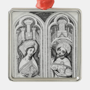 Queen Eleanor and Henry III, taken ancient Metal Ornament