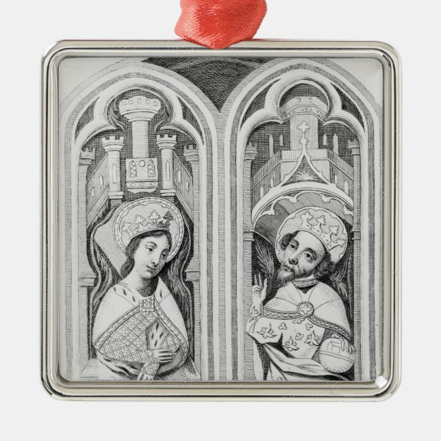 Queen Eleanor and Henry III, taken ancient Metal Ornament (Front)