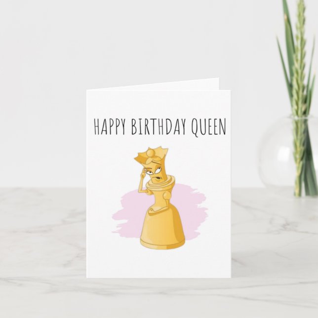 Queen Elegant Birthday Card (Front)