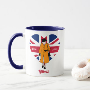 Queen Elisabeth II United Kingdom Queen Of Hearts  Mug