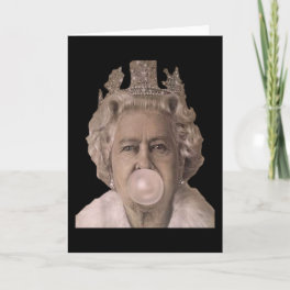 Queen Elithabeth England Uk bubblegum Card