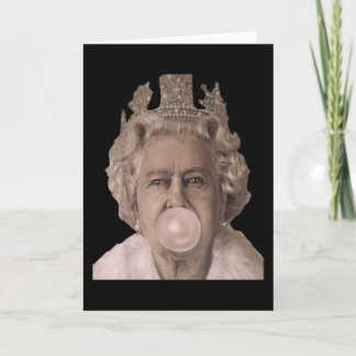Queen Elithabeth England Uk bubblegum Card