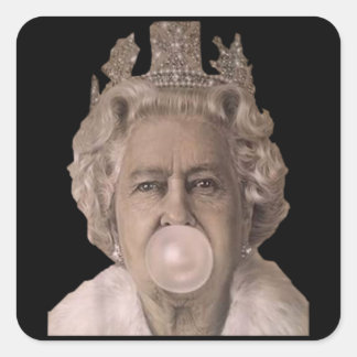 Queen Elithabeth England Uk bubblegum Square Sticker