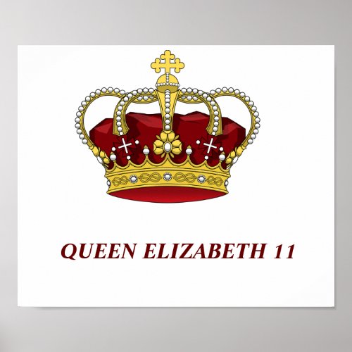  Queen  Elizabeth 11 Crown poster