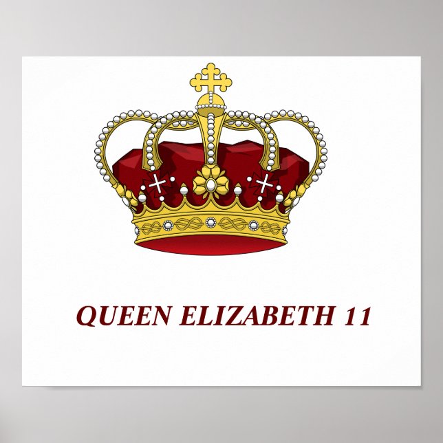  Queen  Elizabeth 11 Crown poster (Front)