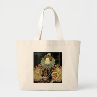 Queen Elizabeth 1 Love/Honour Love Quote Gifts Large Tote Bag
