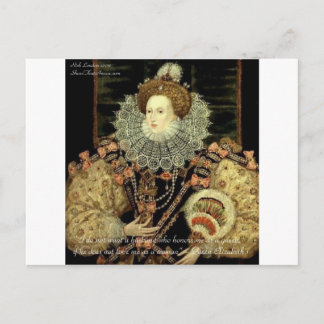 Queen Elizabeth 1 Love/Honour Love Quote Gifts Postcard