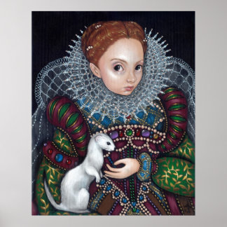 Queen Elizabeth and an Ermine Art Print tudor