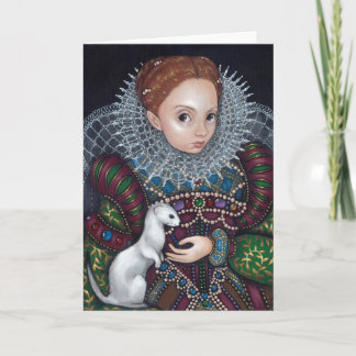 "Queen Elizabeth and an Ermine" Greeting Card