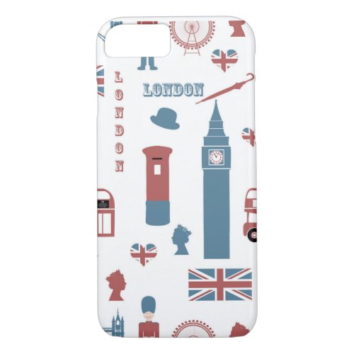 Queen Elizabeth And London Icons Design iPhone 87 Case