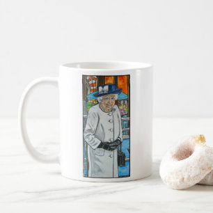 Queen Elizabeth At Paddington Station Coffee Mug