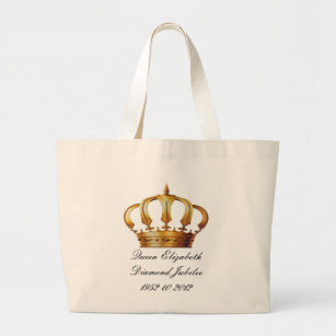 Queen Elizabeth Crown Tote Bag