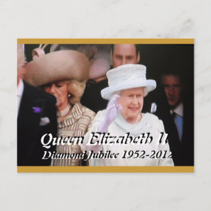 Queen Elizabeth Diamond Jubilee portrait postcard