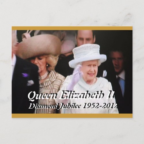 Queen Elizabeth Diamond Jubilee portrait postcard