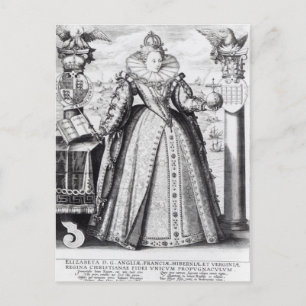 Queen Elizabeth I 1596 Postcard