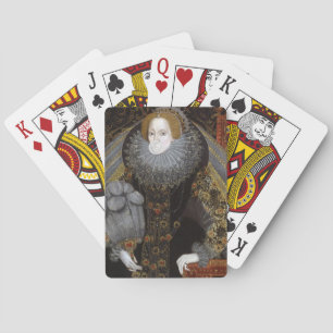Queen Elizabeth I blowing a white bubble gum Poker Cards