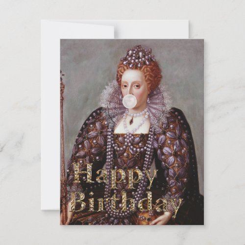 Queen Elizabeth I bubble gum Happy birthday