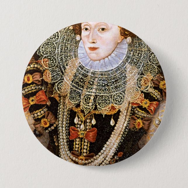 Queen Elizabeth I Button (Front)