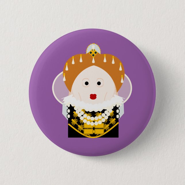 Queen Elizabeth I Button (Front)