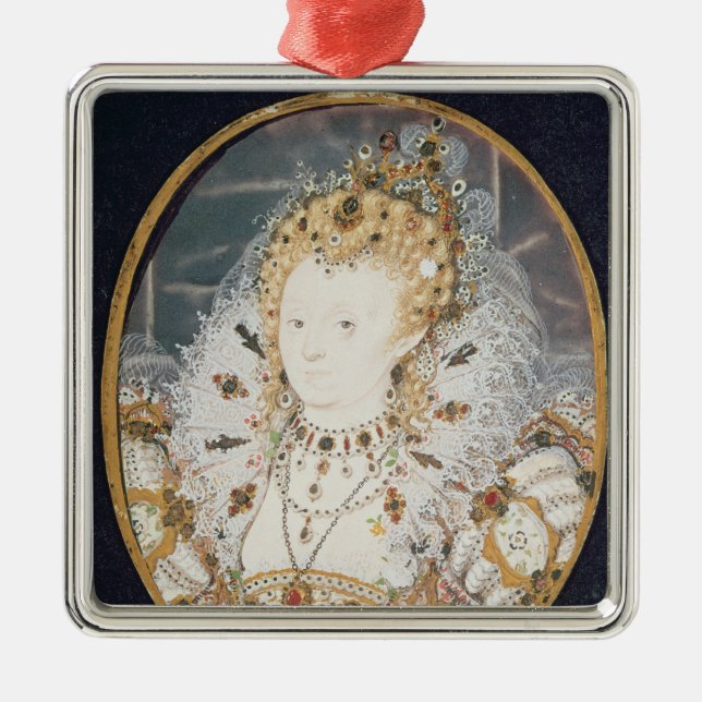 Queen Elizabeth I, c.1595-1600 Metal Ornament (Front)