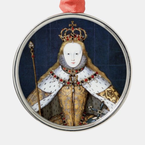 Queen Elizabeth I Coronation Metal Ornament