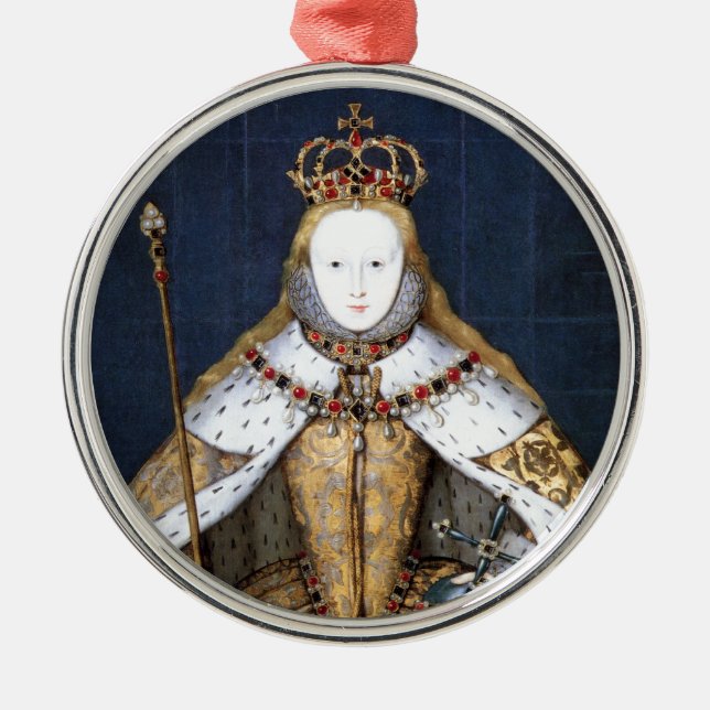 Queen Elizabeth I: Coronation Metal Ornament (Front)