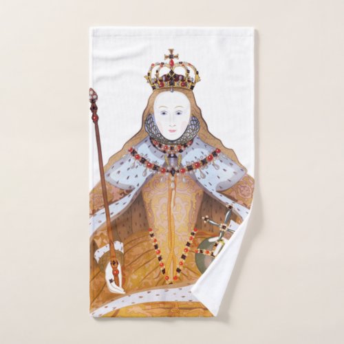 Queen Elizabeth I _ historical illustration Hand Towel