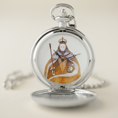 Queen Elizabeth I _ historical illustration Pocket Watch