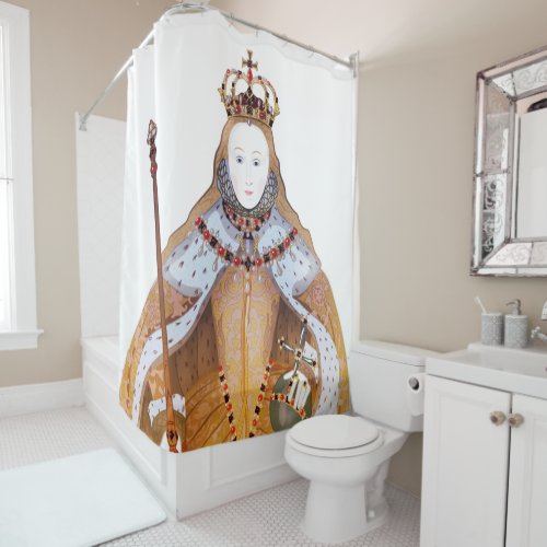 Queen Elizabeth I _ historical illustration Shower Curtain