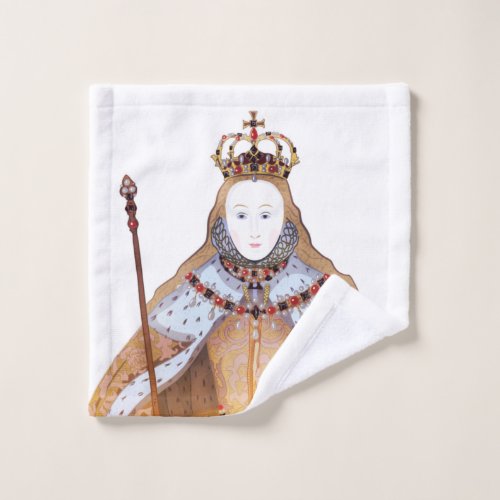 Queen Elizabeth I _ historical illustration Wash Cloth