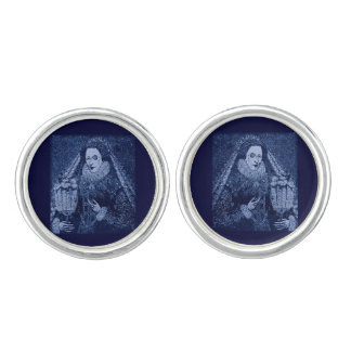 Queen Elizabeth I in blue Cufflinks