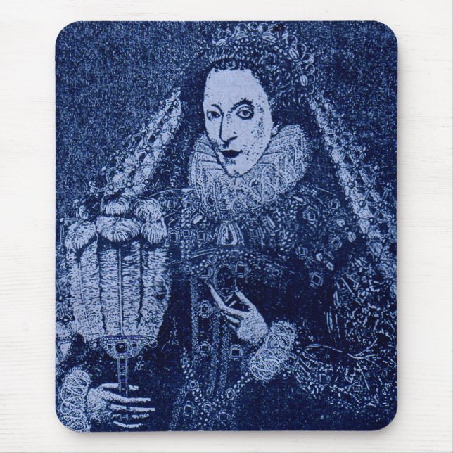 Queen Elizabeth I in blue Mouse Pad (Front)