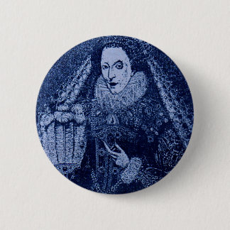 Queen Elizabeth I in blue Pinback Button