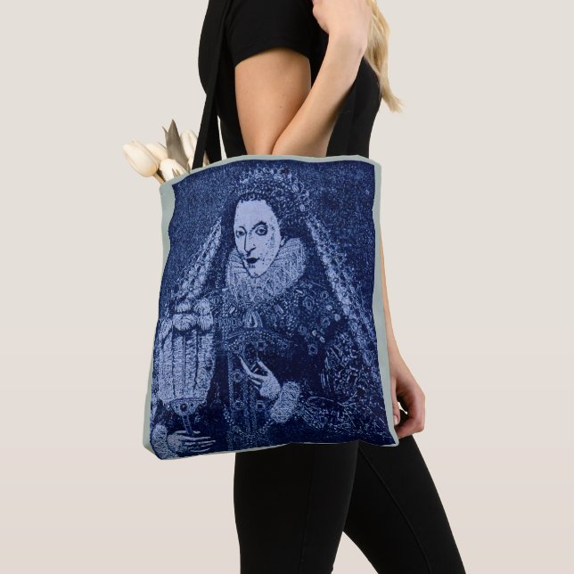 Queen Elizabeth I in blue Tote Bag (Close Up)