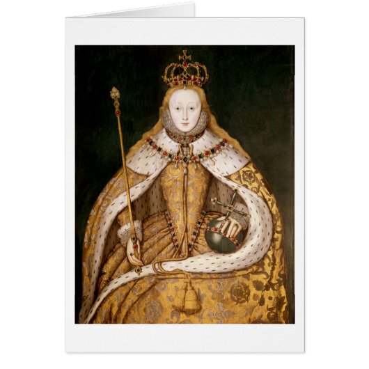 Queen Elizabeth I in Coronation Robes Cards (Front)