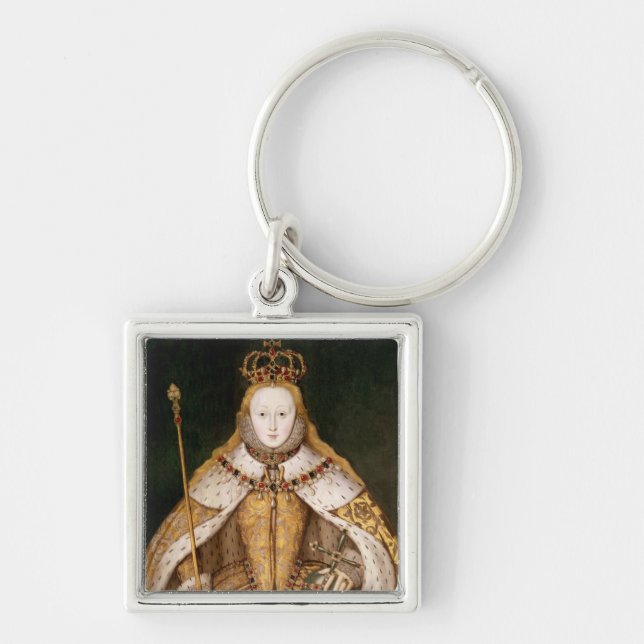 Queen Elizabeth I in Coronation Robes Keychain (Front)