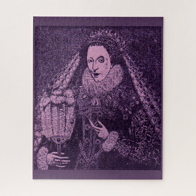 Queen Elizabeth I in lavender Jigsaw Puzzle (Vertical)
