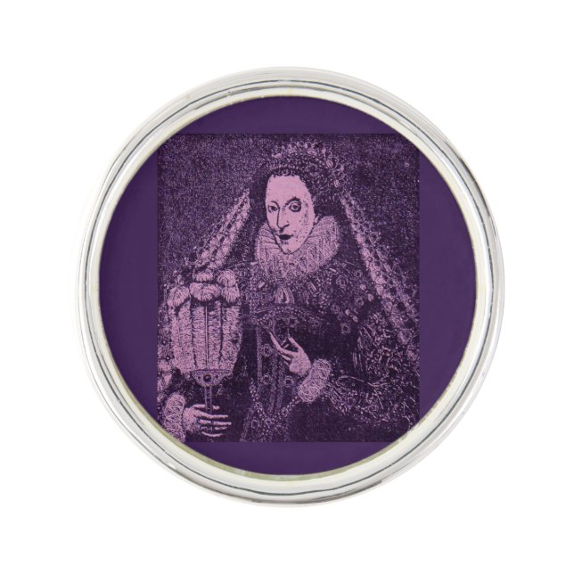 Queen Elizabeth I in lavender Lapel Pin (Front)
